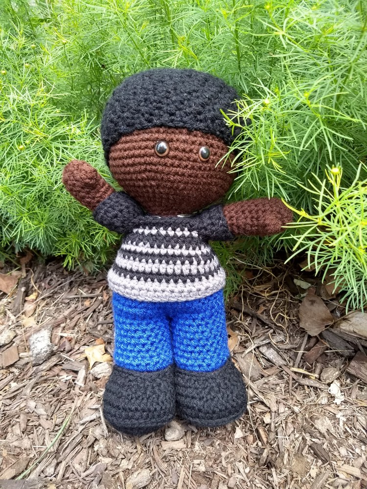 black hair boy outside